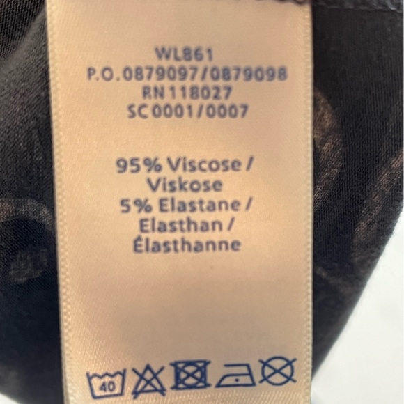 Boden V-neck gathered pullover dress in slate gray/blue color, size 8 - Picture 5 of 7